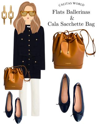 Calita Shoes BALLERINAS FLATS NAVY PELLE Ahorra y exporta