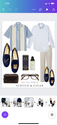 Calita Shoes ​LOAFERS MEN NAVY LINEN R22 CIGAR AND WHISKEY Ofertas especiales