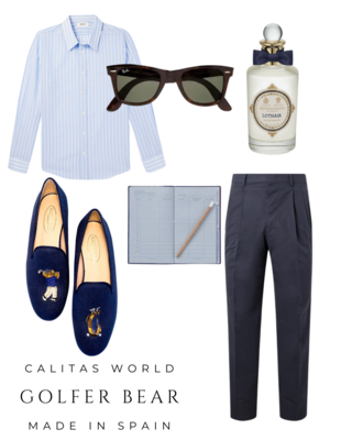 Calita Shoes ​LOAFERS MEN NAVY 09C0 LINEN R22 GOLFER BEAR Rebajas de fin de temporada