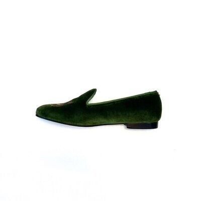 Calita Shoes ​LOAFERS GREEN 7ACO VELVET CATS Descuento