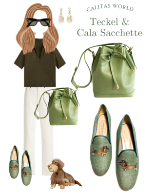 Calita Shoes ​LOAFERS OLIVE GREEN 603TX LINEN TECKELS LONG HAIR Rebajas online