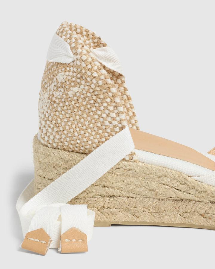 Castañer ALPARGATA CARINA PALA TALON BLANCO CUÑA MUJER | CASTAÑER – Castañer Venta caliente