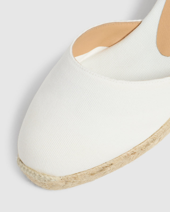 Castañer ALPARGATA CARINA PALA TALON BLANCO CUÑA MUJER | CASTAÑER – Castañer Venta caliente