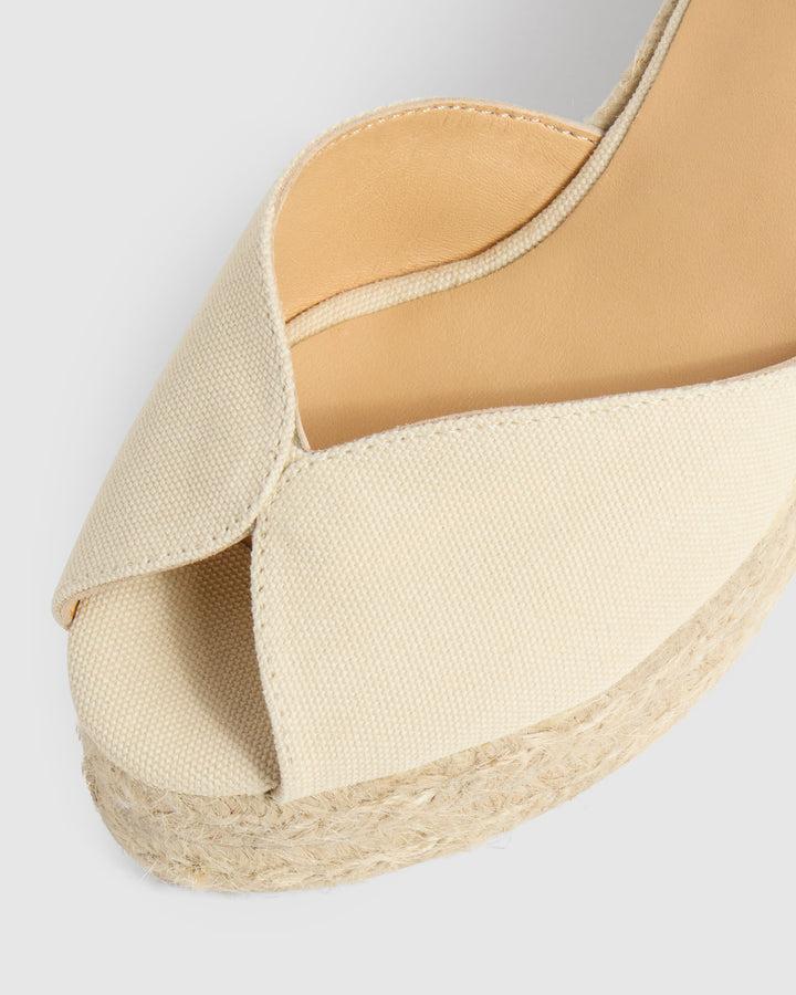 Castañer CASTAÑER | Alpargatas Bianca en algodón orgánico certificado cierre mediante lazada y altura de 11cm – Castañer Ventas relámpago