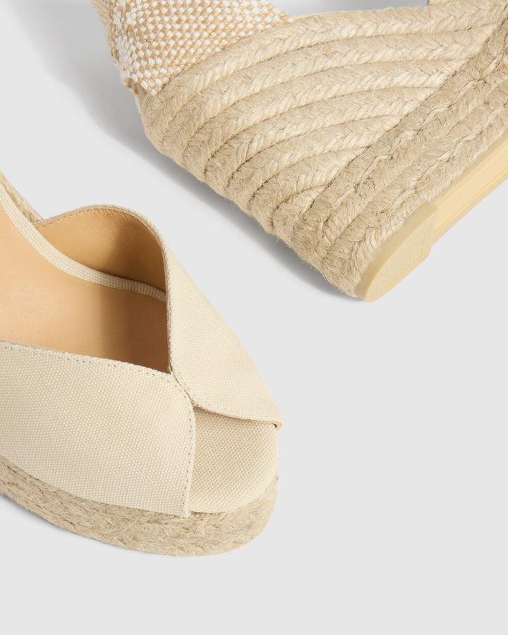 Castañer CASTAÑER | Alpargatas Bianca en algodón orgánico certificado cierre mediante lazada y altura de 11cm – Castañer Ventas relámpago
