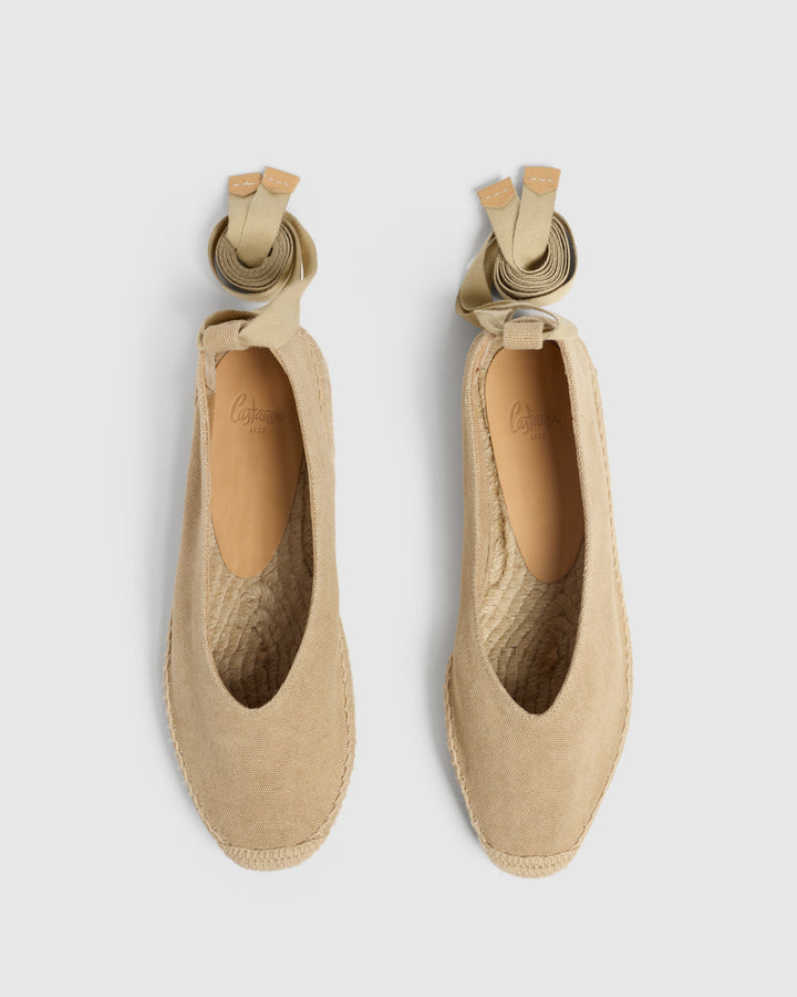 Castañer Alpargata de Mujer estilo Bailarina con Plana de 2cm de altura | Castañer Mejor oferta