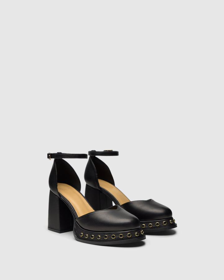 Castañer CASTAÑER | Tacón Cerrada Napa NEGRO VARLOT STUDS/250 – Castañer Rebajas top