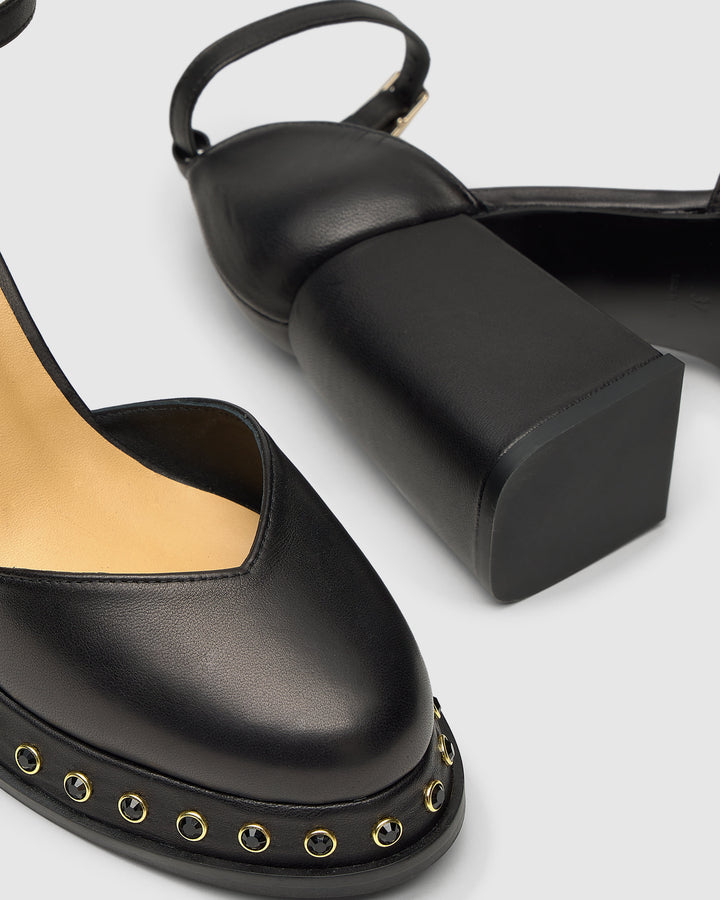 Castañer CASTAÑER | Tacón Cerrada Napa NEGRO VARLOT STUDS/250 – Castañer Rebajas top