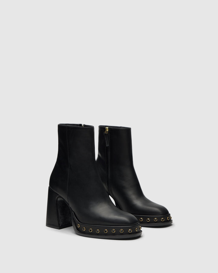 Castañer CASTAÑER | Botín Cerrada Napa NEGRO BASILIA STUDS/113 – Castañer Envío gratis