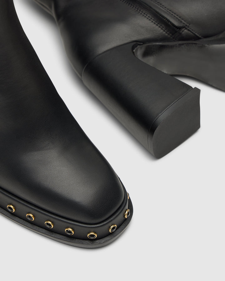 Castañer CASTAÑER | Botín Cerrada Napa NEGRO BASILIA STUDS/113 – Castañer Envío gratis