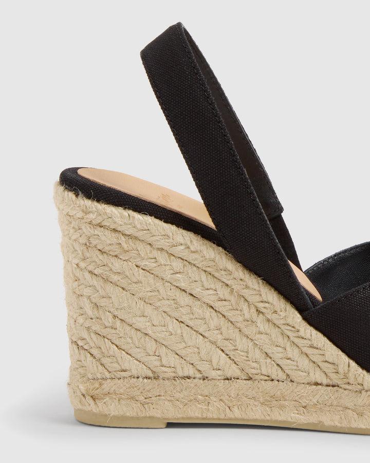 Castañer CASTAÑER | Sandalias Brisa en algodón orgánico y cuña de 9cm. – Castañer Ofertas de temporada