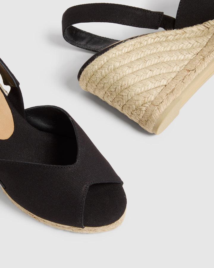 Castañer CASTAÑER | Sandalias Brisa en algodón orgánico y cuña de 9cm. – Castañer Ofertas de temporada