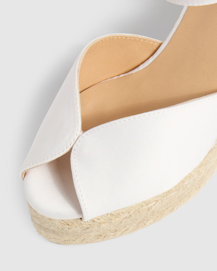 Castañer CASTAÑER | Alpargatas Bianca en raso cierre mediante lazada doble plataforma y altura de 11cm. – Castañer Rebajas de fin de temporada