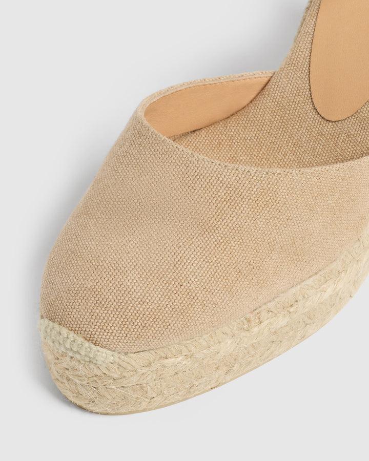 Castañer ALPARGATA CAROL PALA TALON SAND CUÑA MUJER | CASTAÑER – Castañer Venta caliente