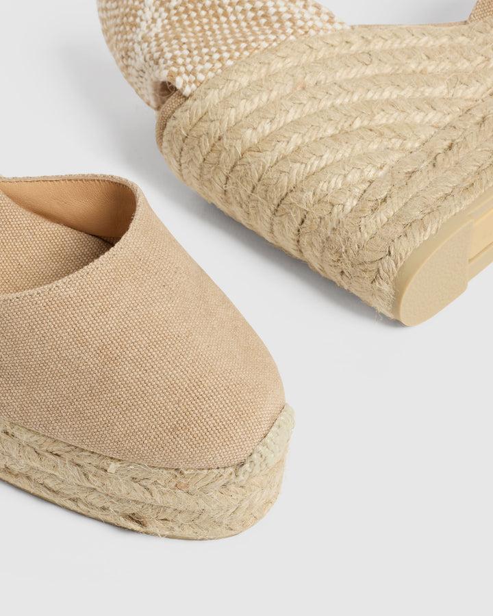 Castañer ALPARGATA CAROL PALA TALON SAND CUÑA MUJER | CASTAÑER – Castañer Venta caliente