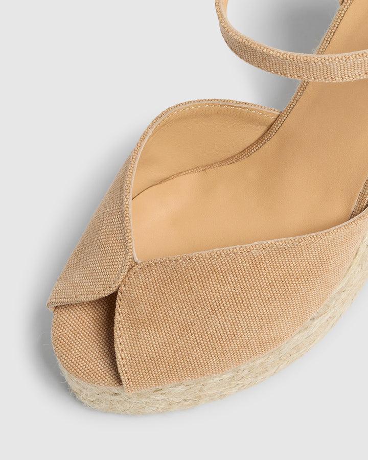 Castañer ALPARGATA BIANCA SANDALIA TOSTADO CUÑA MUJER | CASTAÑER – Castañer En oferta
