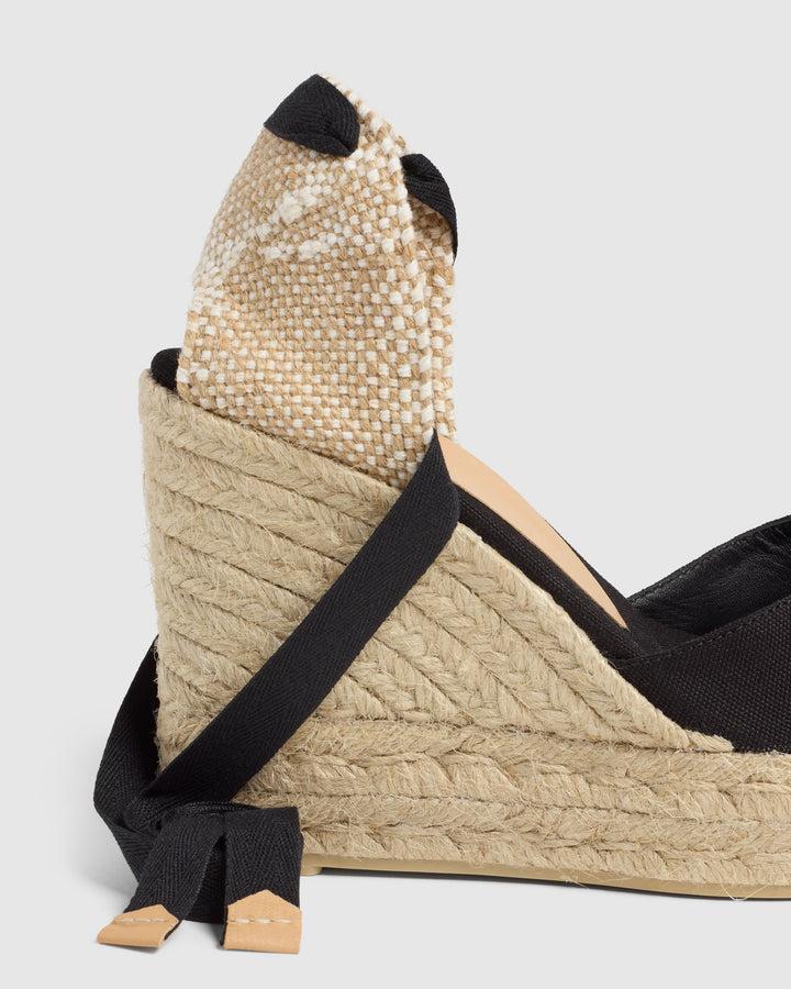 Castañer CASTAÑER ALPARGATAS CUÑA CHIARA NEGRO MUJER – Castañer Ventas relámpago