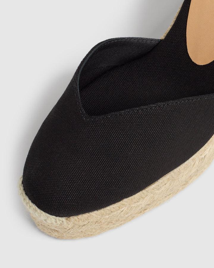 Castañer CASTAÑER ALPARGATAS CUÑA CHIARA NEGRO MUJER – Castañer Ventas relámpago
