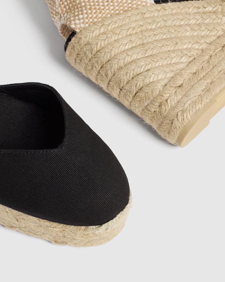 Castañer CASTAÑER ALPARGATAS CUÑA CHIARA NEGRO MUJER – Castañer Ventas relámpago