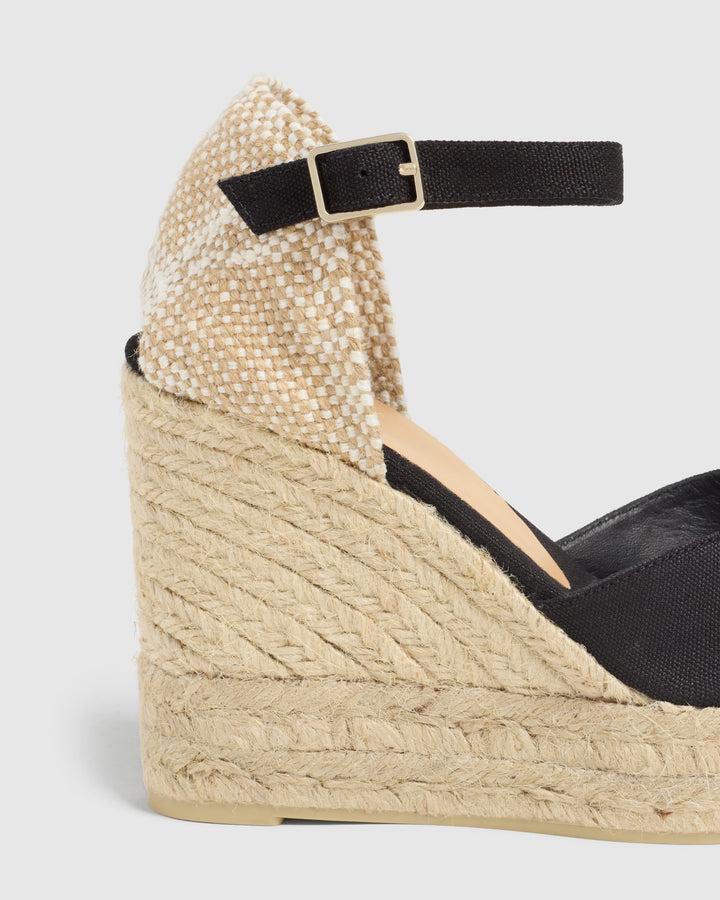 Castañer CASTAÑER ALPARGATAS CUÑA CHIARITA NEGRO MUJER – Castañer Descuento