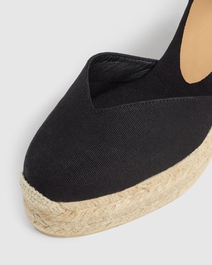Castañer CASTAÑER ALPARGATAS CUÑA CHIARITA NEGRO MUJER – Castañer Descuento