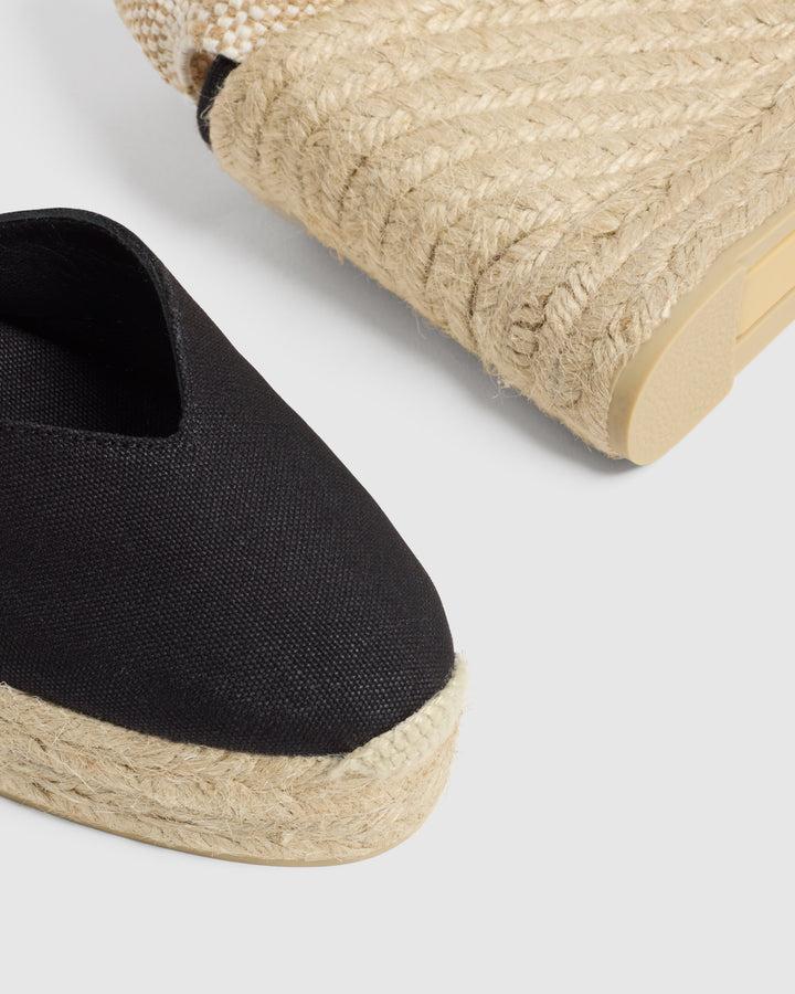 Castañer CASTAÑER ALPARGATAS CUÑA CHIARITA NEGRO MUJER – Castañer Descuento