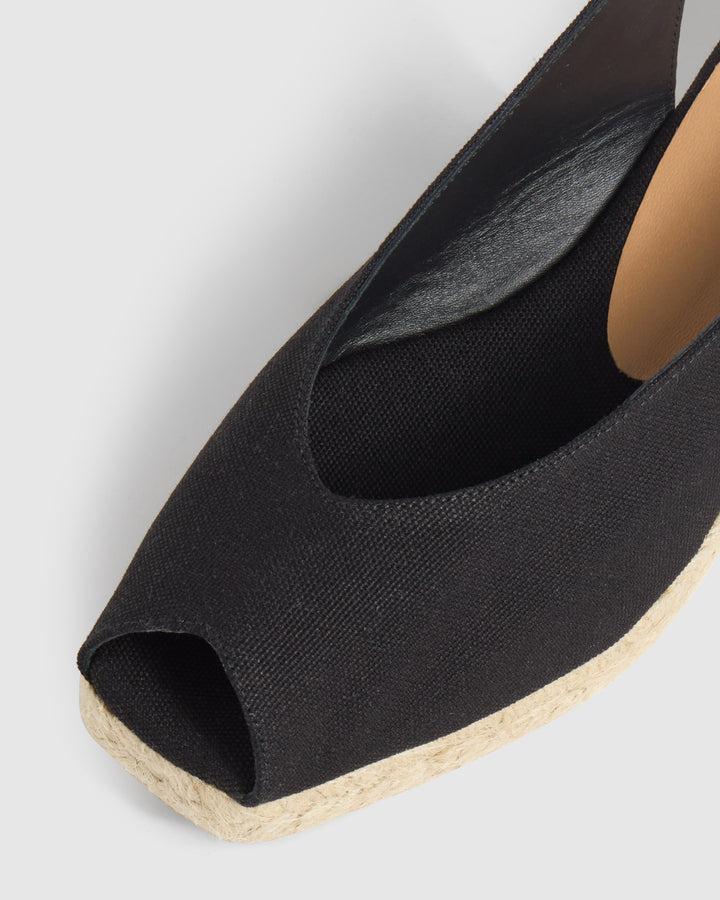 Castañer CASTAÑER SANDALIAS CUÑA DOSALIA NEGRO MUJER – Castañer Liquidación