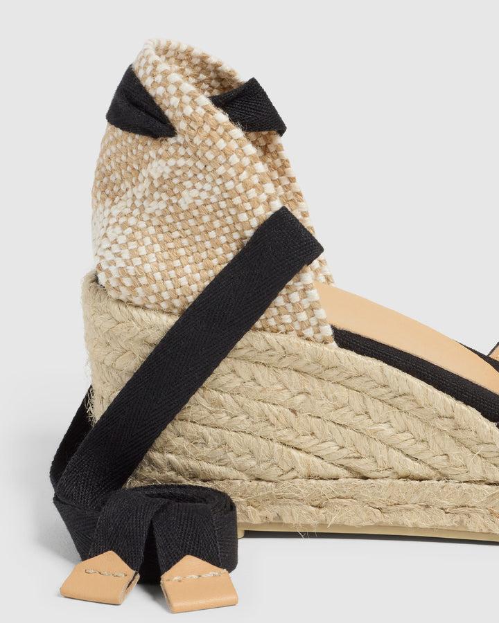 Castañer ALPARGATA BILLINA SANDALIA NEGRO CUÑA MUJER | CASTAÑER – Castañer ÚLTIMAS EDICIONES
