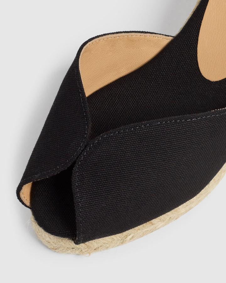 Castañer ALPARGATA BILLINA SANDALIA NEGRO CUÑA MUJER | CASTAÑER – Castañer ÚLTIMAS EDICIONES