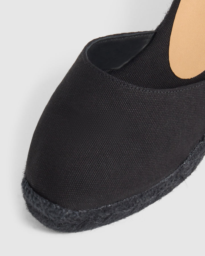 Castañer CASTAÑER | Alpargatas Carina en algodón orgánico cierre mediante lazada y cuña de 5cm. – Castañer Grandes descuentos