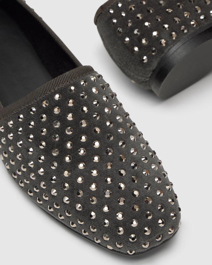 Castañer CASTAÑER | Plana Cerrada Terciopelo PLOMO GASI/243 – Castañer Última moda