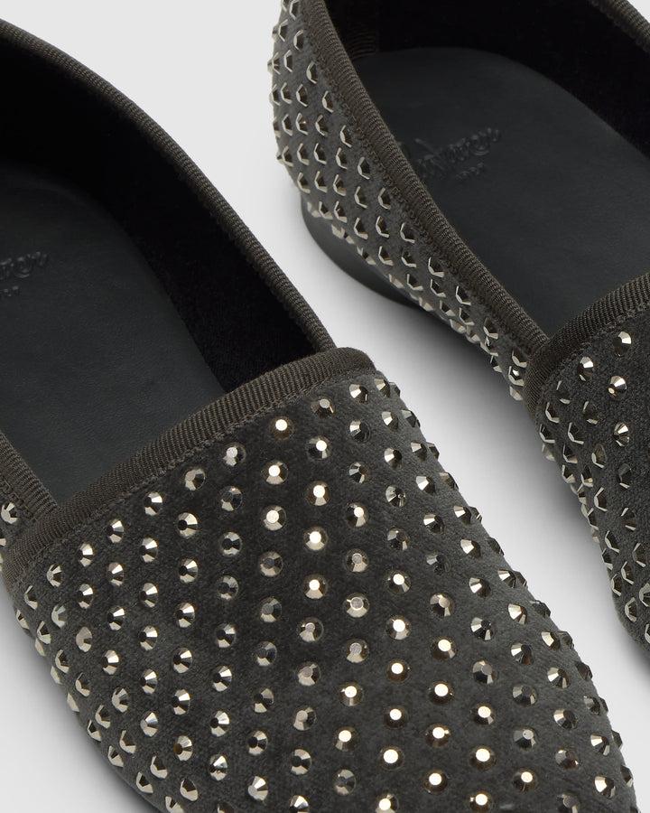 Castañer CASTAÑER | Plana Cerrada Terciopelo PLOMO GASI/243 – Castañer Última moda