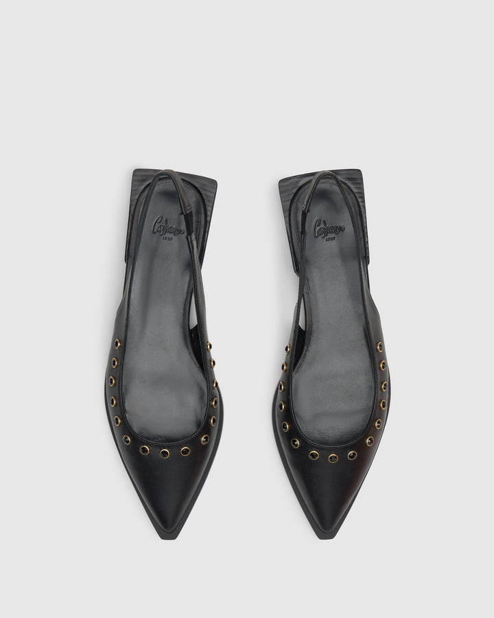 Castañer CASTAÑER | Tacón Cerrada Napa NEGRO PALMA STUDS/250 – Castañer Precio ultrabajo