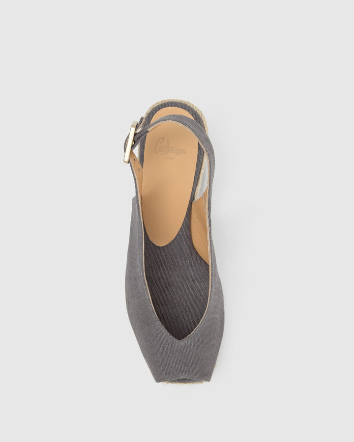Castañer Calzado de Mujer estilo Peep Toe con Cuña de 7cm de altura | Castañer Outlet online