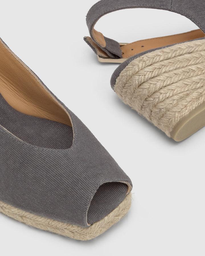 Castañer Calzado de Mujer estilo Peep Toe con Cuña de 7cm de altura | Castañer Outlet online
