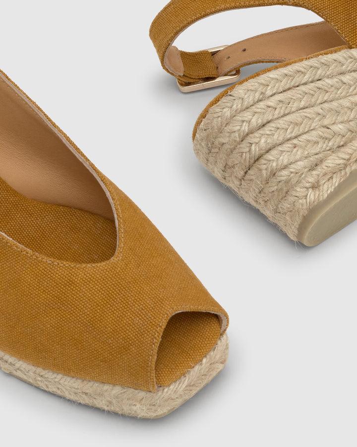 Castañer Calzado de Mujer estilo Peep Toe con Cuña de 7cm de altura | Castañer Rebajas