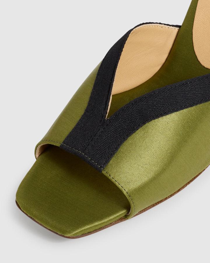 Castañer Alpargata Sandalia Verde/Negro Cuña Mujer | Castañer Mejor oferta
