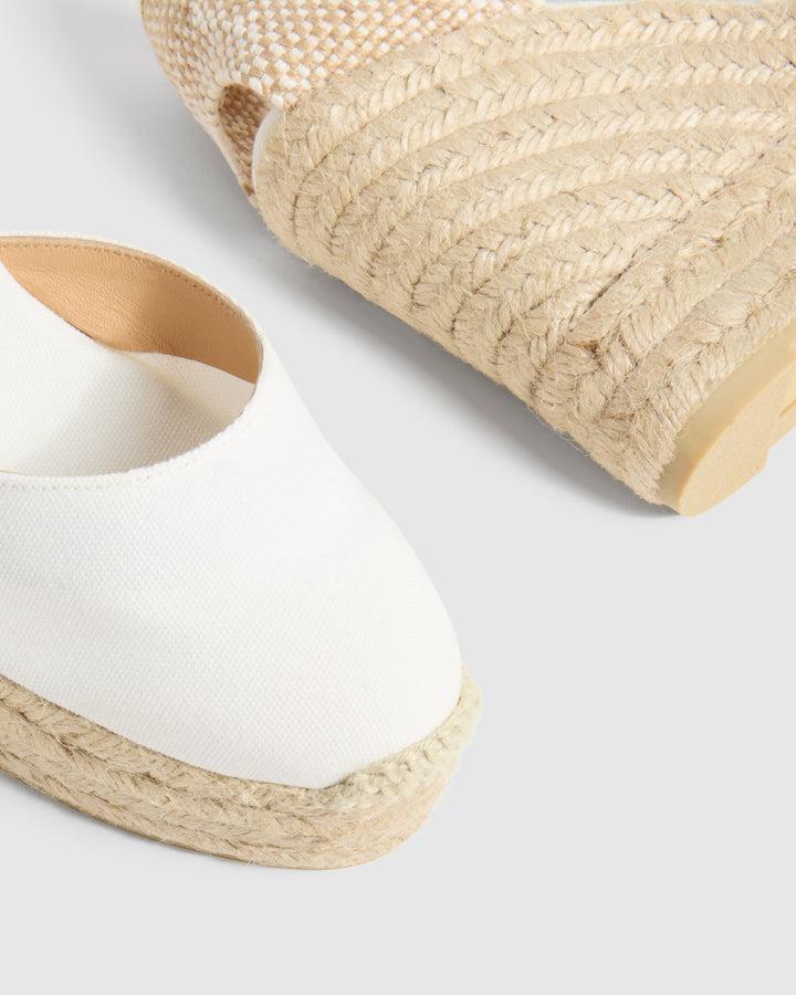 Castañer CASTAÑER ALPARGATAS CUÑA CARINA BLANCO MUJER – Castañer Rebajas online