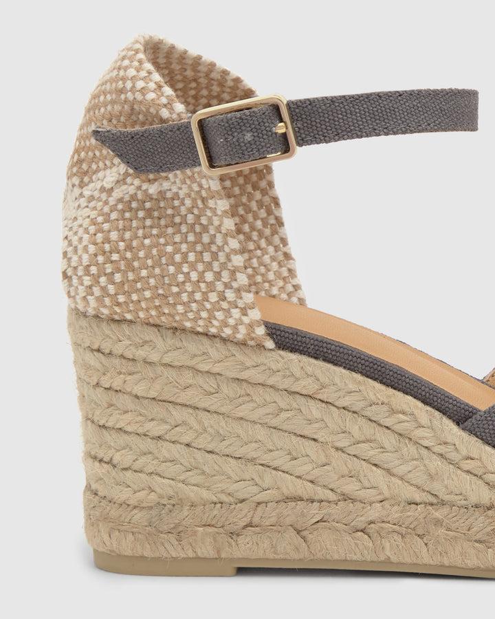 Castañer Calzado de Mujer estilo Sandalia con Cuña de 7cm de altura | Castañer Libre de impuestos