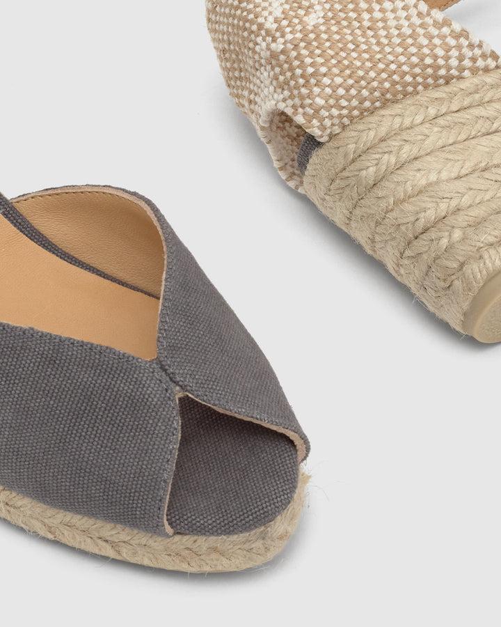 Castañer Calzado de Mujer estilo Sandalia con Cuña de 7cm de altura | Castañer Libre de impuestos