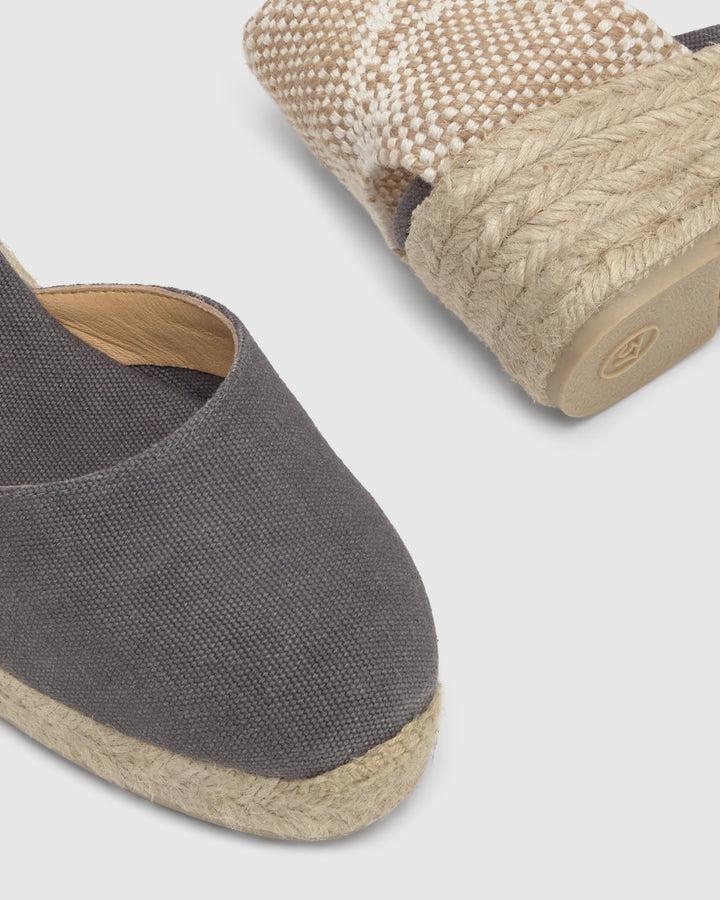 Castañer Alpargata de Mujer estilo Pala Talon con Cuña de 5cm de altura | Castañer Descuento por venta flash