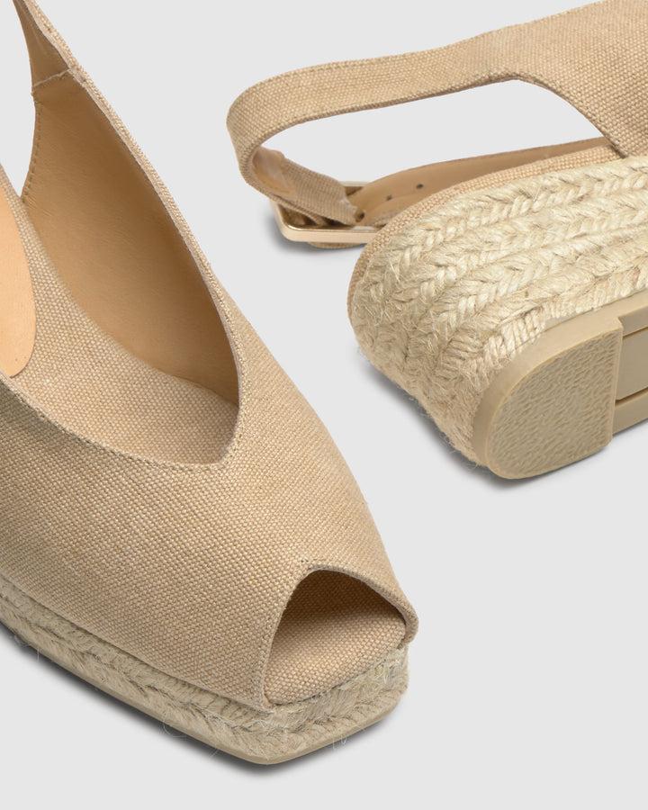 Castañer Calzado de Mujer estilo Peep Toe con Cuña de 5cm de altura | Castañer Outlet