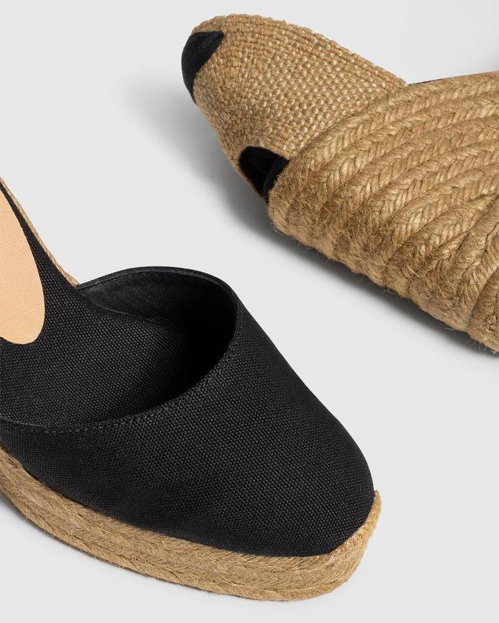 Castañer CASTAÑER | Alpargatas Carina en algodón orgánico cierre mediante lazada y cuña de 11cm. – Castañer Outlet online