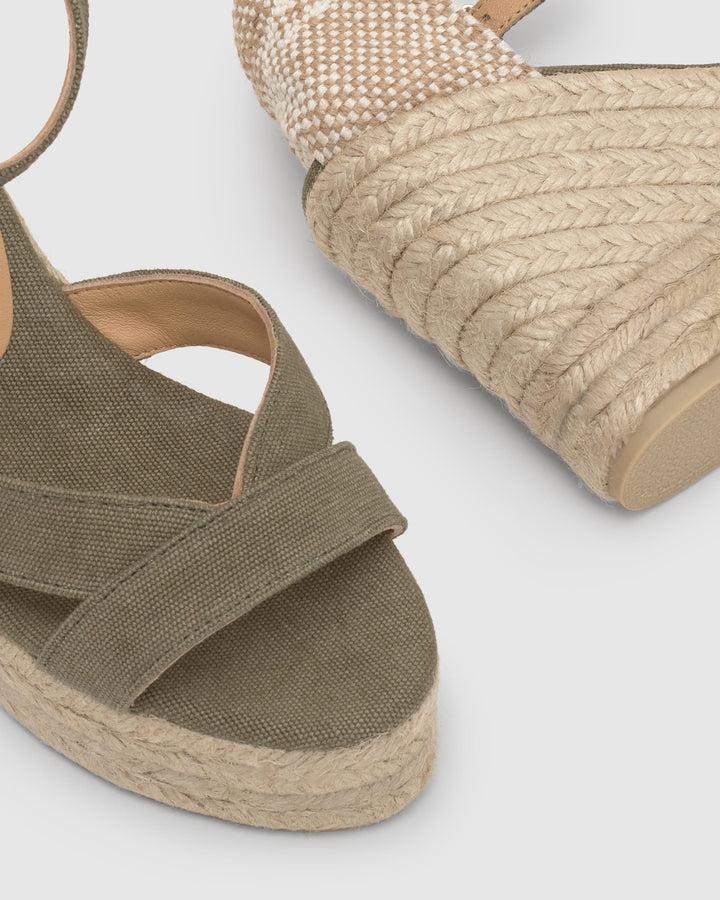 Castañer Alpargata de Mujer estilo Sandalia con Cuña de 11cm de altura | Castañer COMPRAR AHORA
