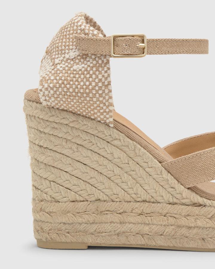 Castañer Alpargata de Mujer estilo Sandalia con Cuña de 11cm de altura | Castañer ÚLTIMAS EDICIONES
