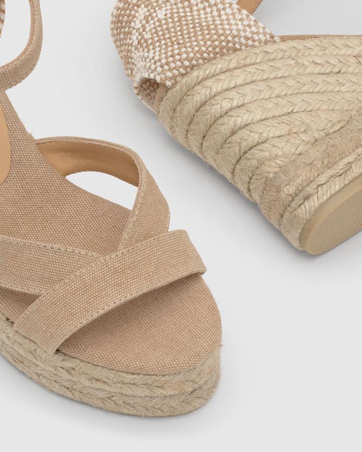 Castañer Alpargata de Mujer estilo Sandalia con Cuña de 11cm de altura | Castañer ÚLTIMAS EDICIONES