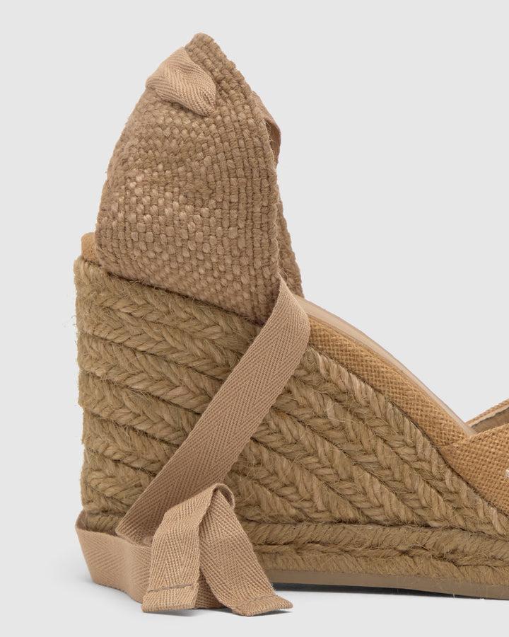 Castañer Alpargata de Mujer estilo Pala Talon con Cuña de 9cm de altura | Castañer Precios de Black Friday