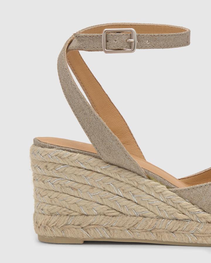 Castañer Alpargata de Mujer estilo Pala Talon con Cuña de 7cm de altura | Castañer Precio ultrabajo
