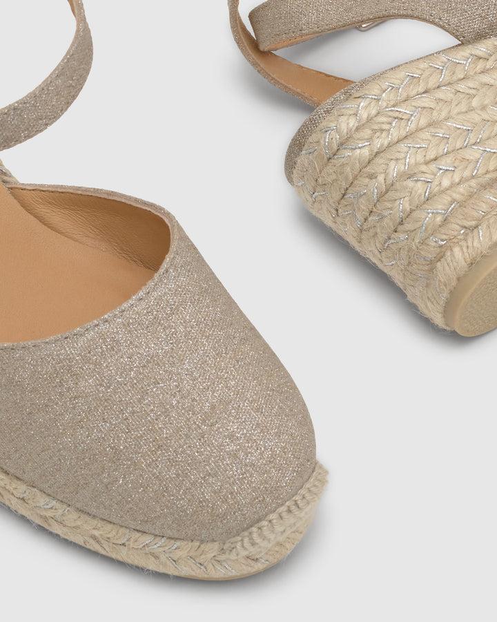 Castañer Alpargata de Mujer estilo Pala Talon con Cuña de 7cm de altura | Castañer Precio ultrabajo