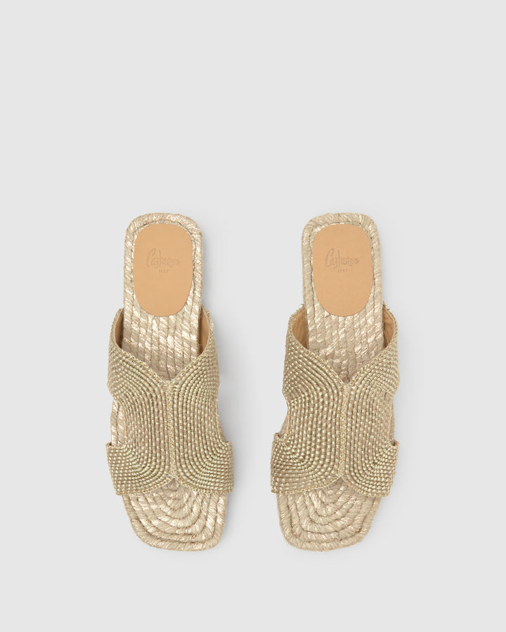 Castañer Alpargata de Mujer estilo Sandalia con Plana de 2cm de altura | Castañer Ofertas